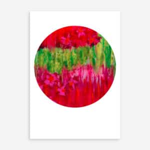 Abundance Flora art print - circle portrait format, unframed