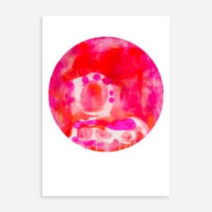 Beautiful View art print - circle portrait format, unframed