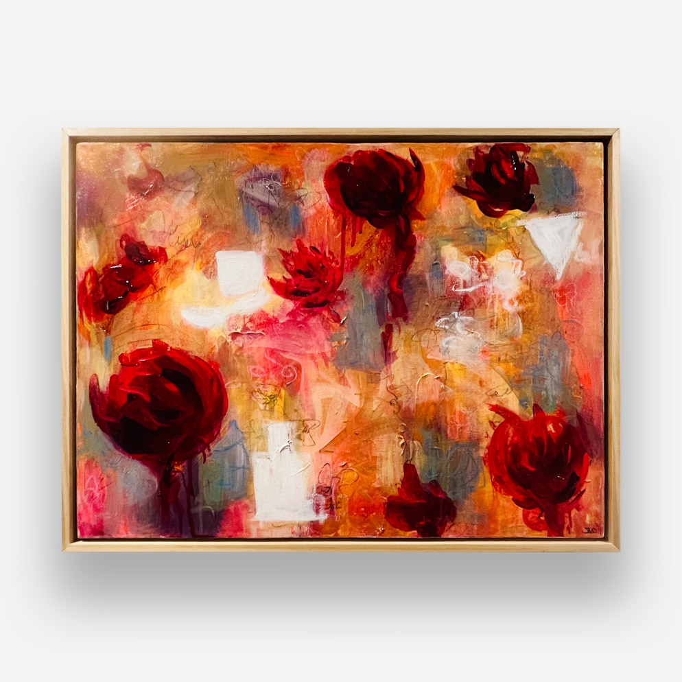 Flora Fireworks - Original painting by Sue Mac Dougall